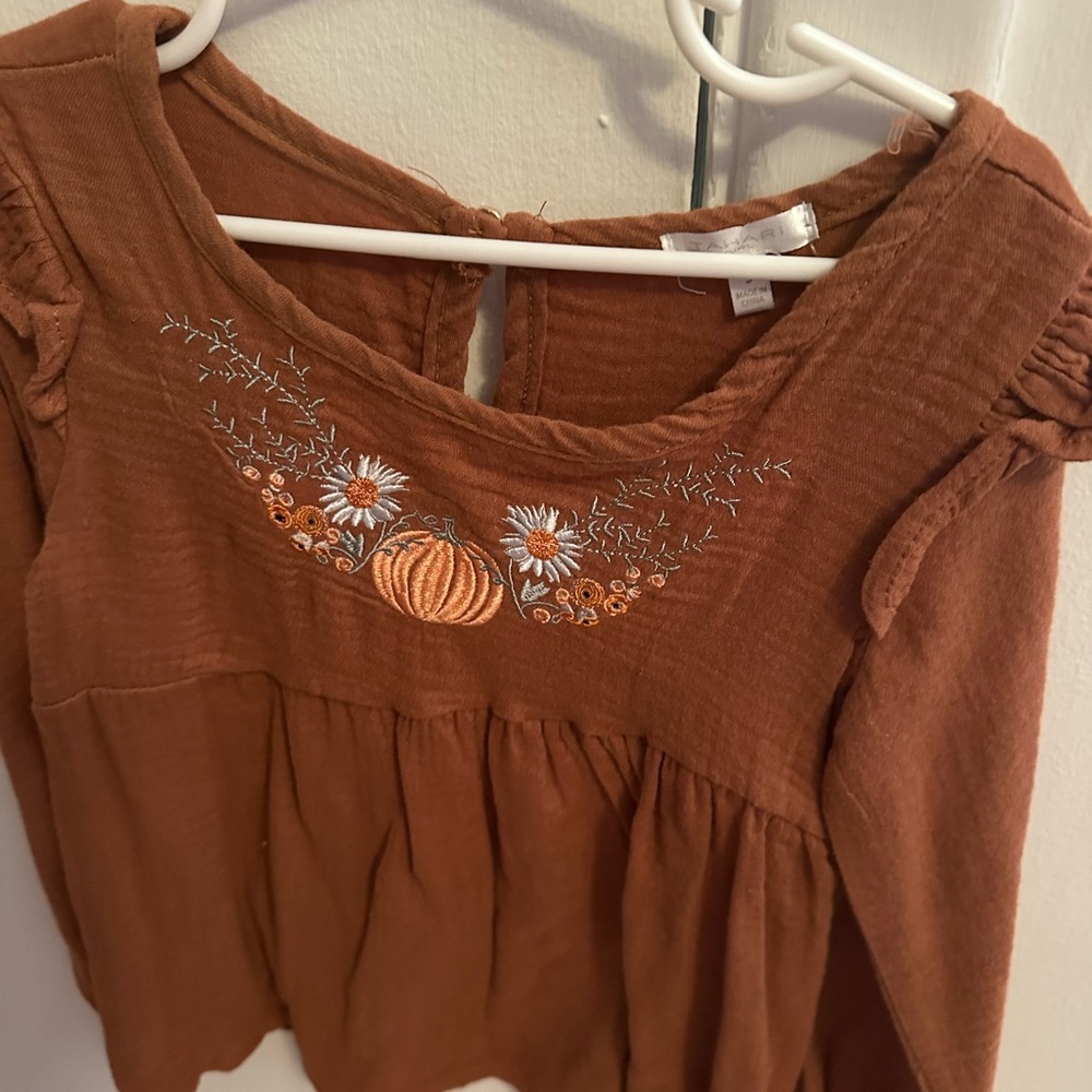 Women's Embroidered Brown Top
